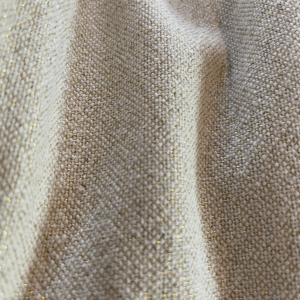 Tissu toile de coton fil lurex doré